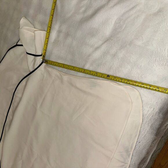 Alfani Women’s Cobalt Breeze Ruffle Sleeve Shirt Cream Black 3XL EUC - Picture 8 of 10